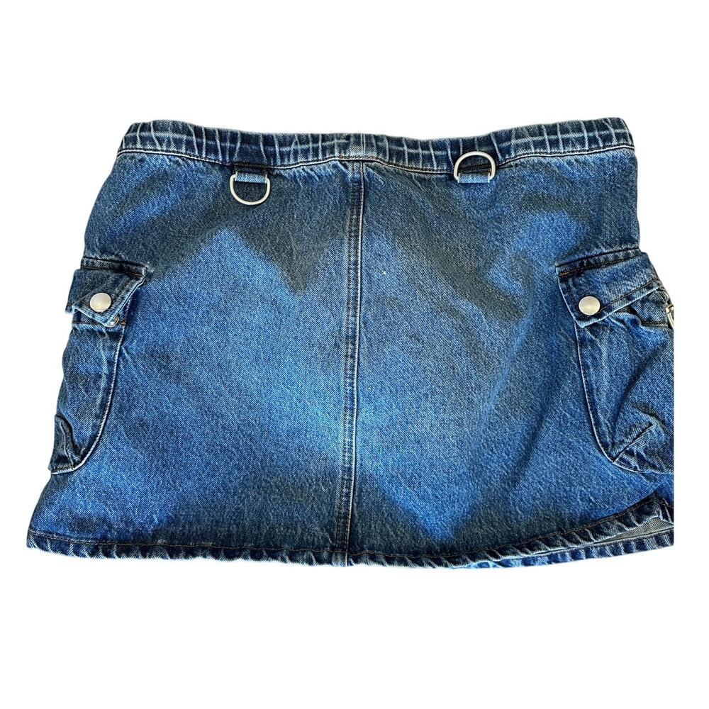 Coperni Denim Cargo Micro Mini Skirt SIZE 8 Jean Designer Utility Low Rise $590 - Picture 11 of 13